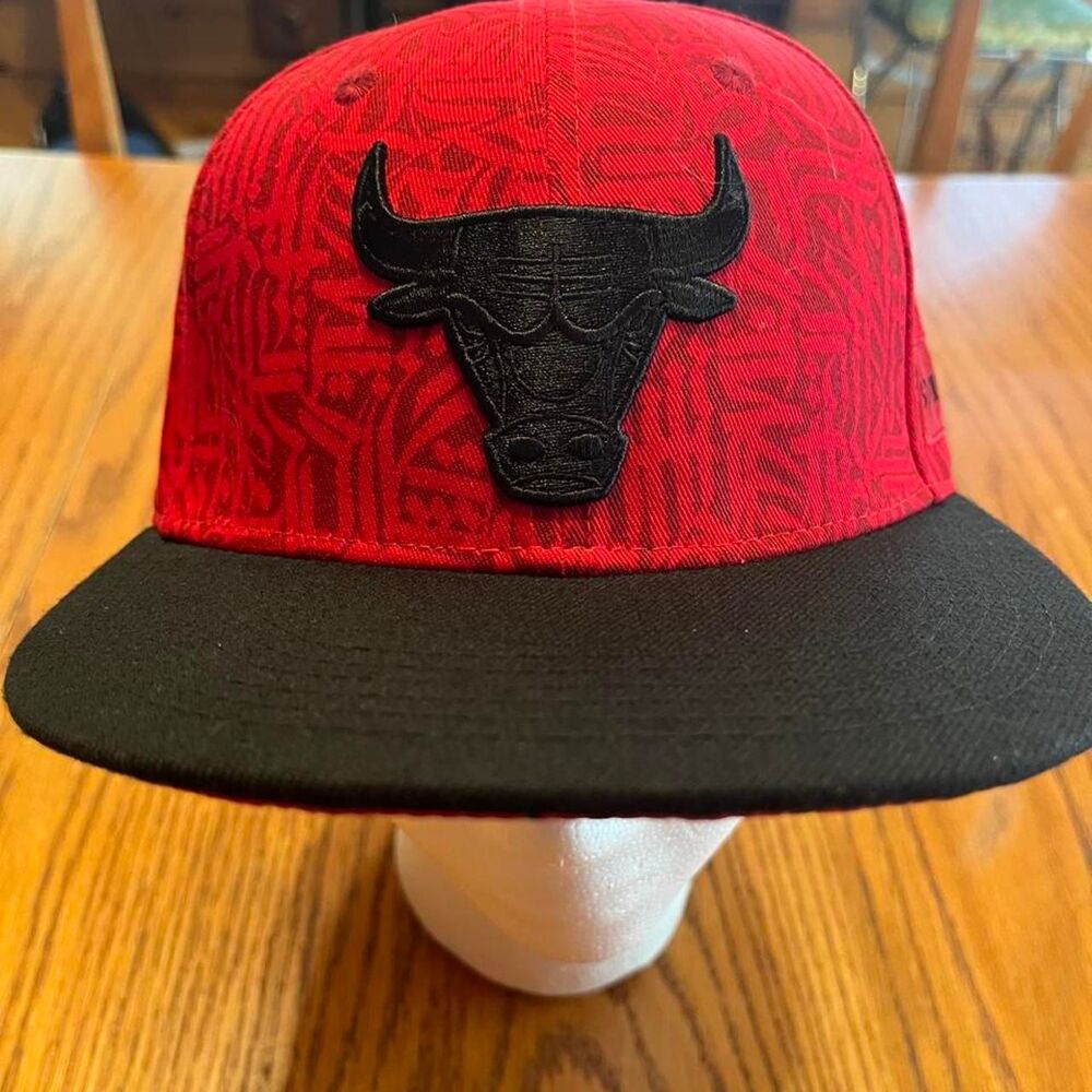 Chicago Bulls Melonwear Snapback Hat Red/Black 2019/20 Artist Hat Series